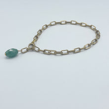 Load image into Gallery viewer, Aventurine BOOT Anklet Brass Chain
