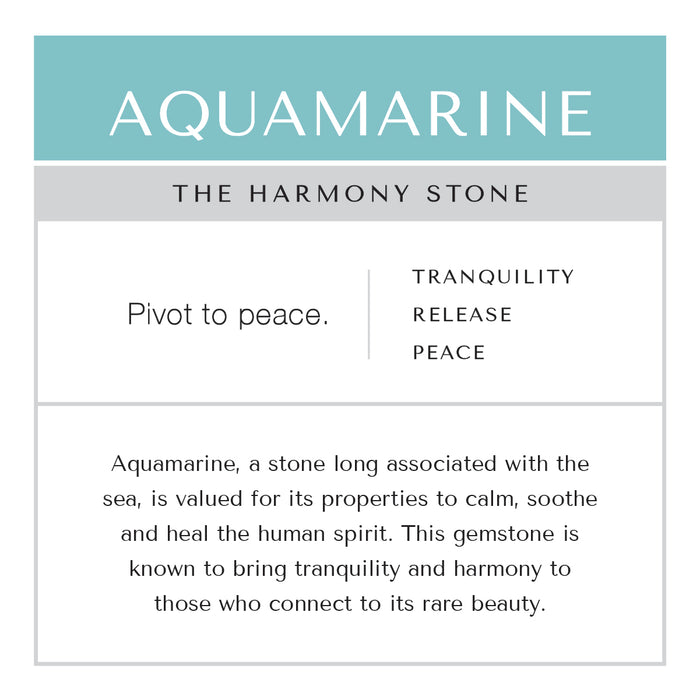 Aquamarine Key Chain Stainless Steel