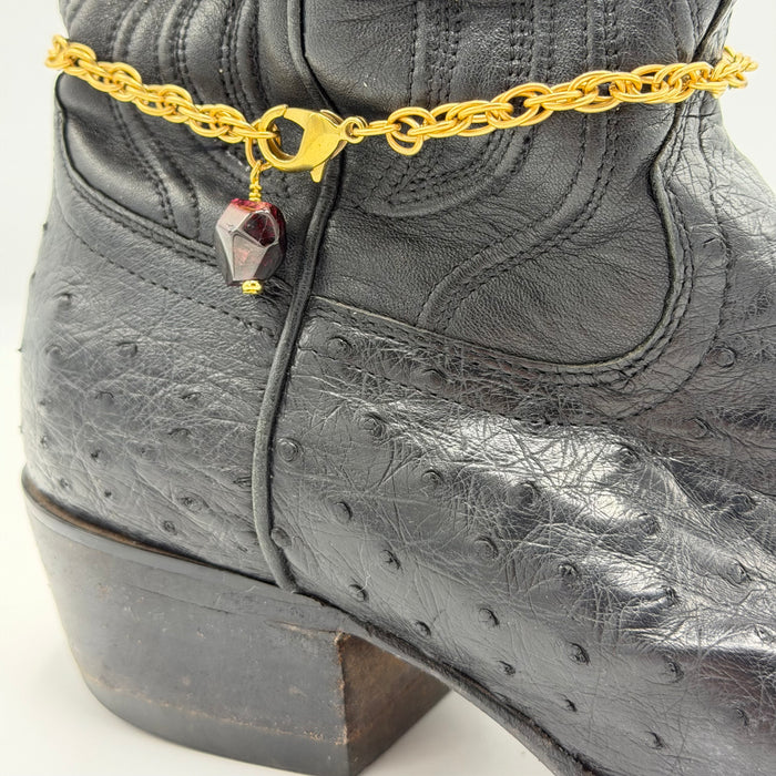GARNET BOOT ANKLET