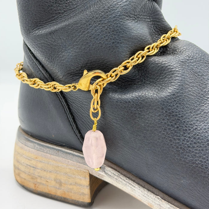 ROSE QUARTZ BOOT ANKLET