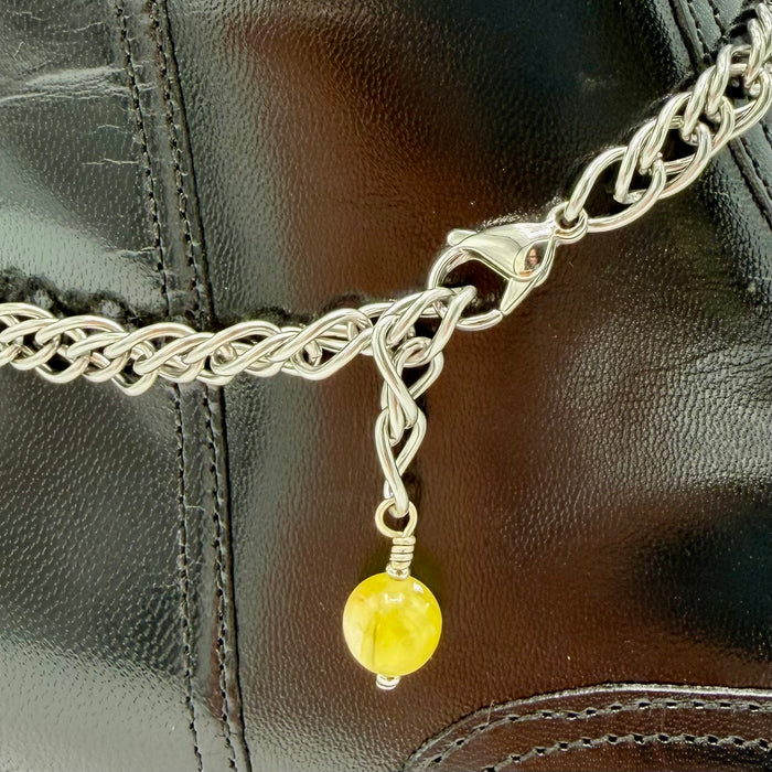 GOLDEN LEPIDOLITE BOOT ANKLET