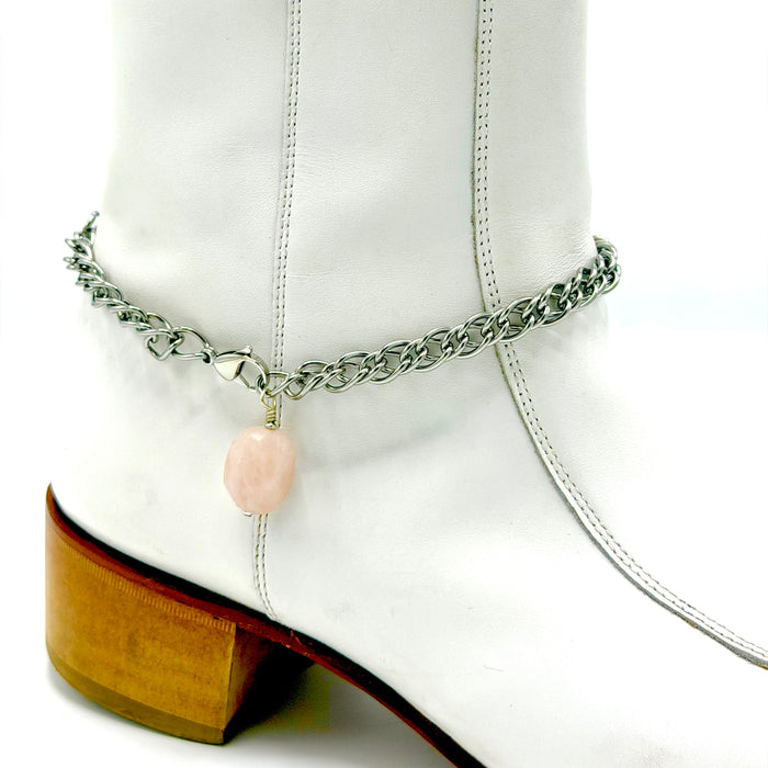 ROSE QUARTZ BOOT ANKLET