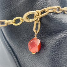 Load image into Gallery viewer, Carnelian BOOT Anklet Brass Chain
