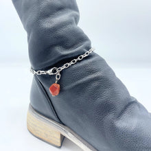 Load image into Gallery viewer, Garnet BOOT Anklet Stainless Steel Chain
