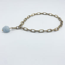 Load image into Gallery viewer, Chalcedony BOOT Anklet Brass Chain
