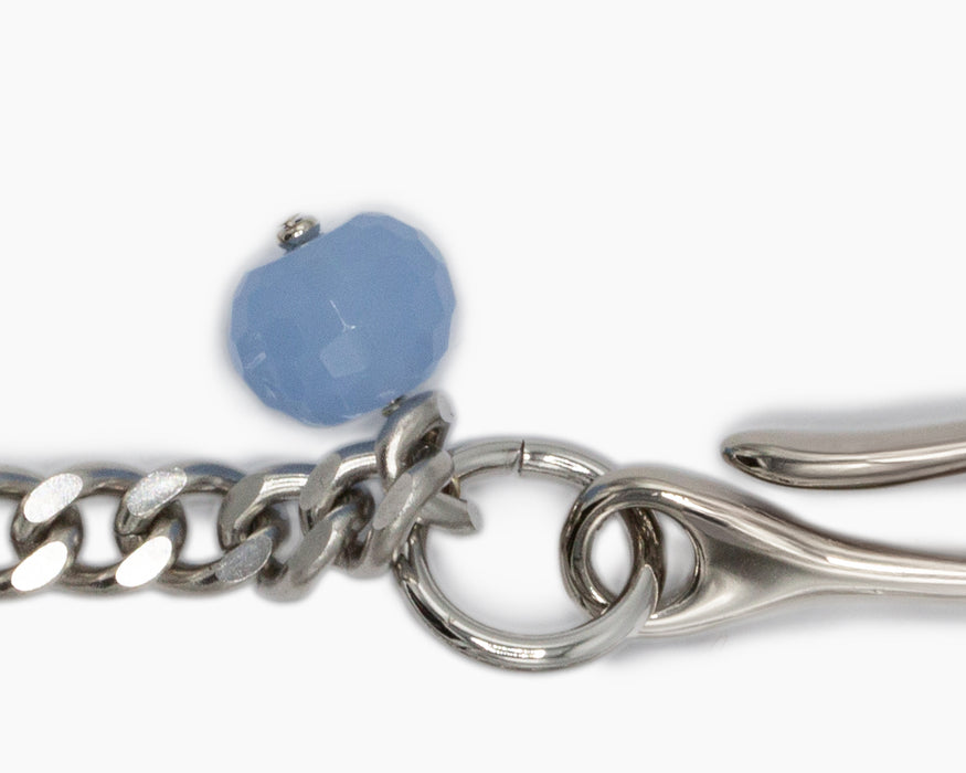 Chalcedony Pocket Chain Stainless Steel
