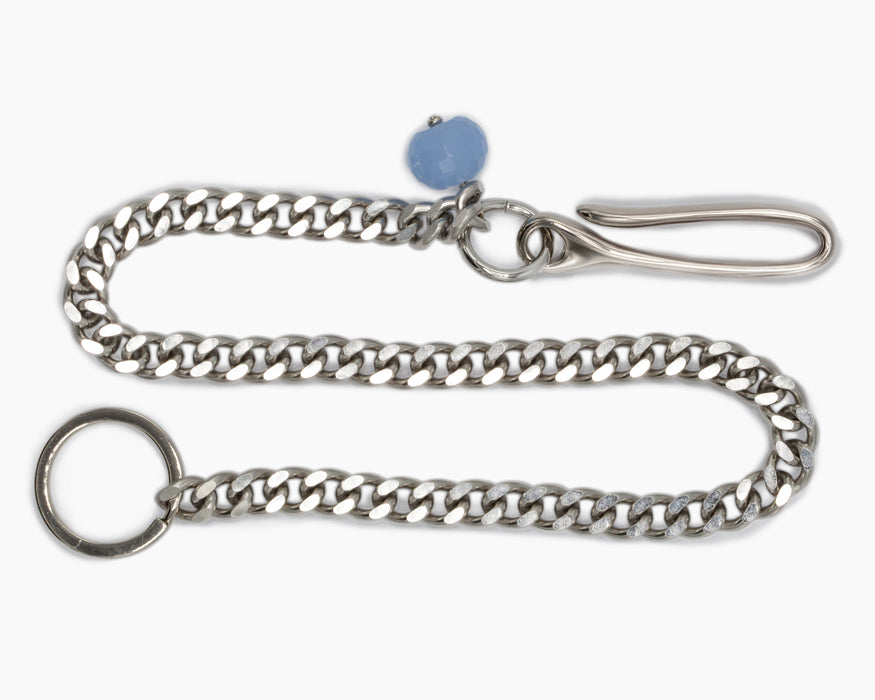 Chalcedony Pocket Chain Stainless Steel