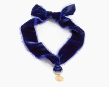 Load image into Gallery viewer, Citrine &amp; Cobalt Blue Velvet Choker
