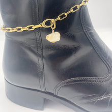 Load image into Gallery viewer, Citrine BOOT Anklet Brass Chain
