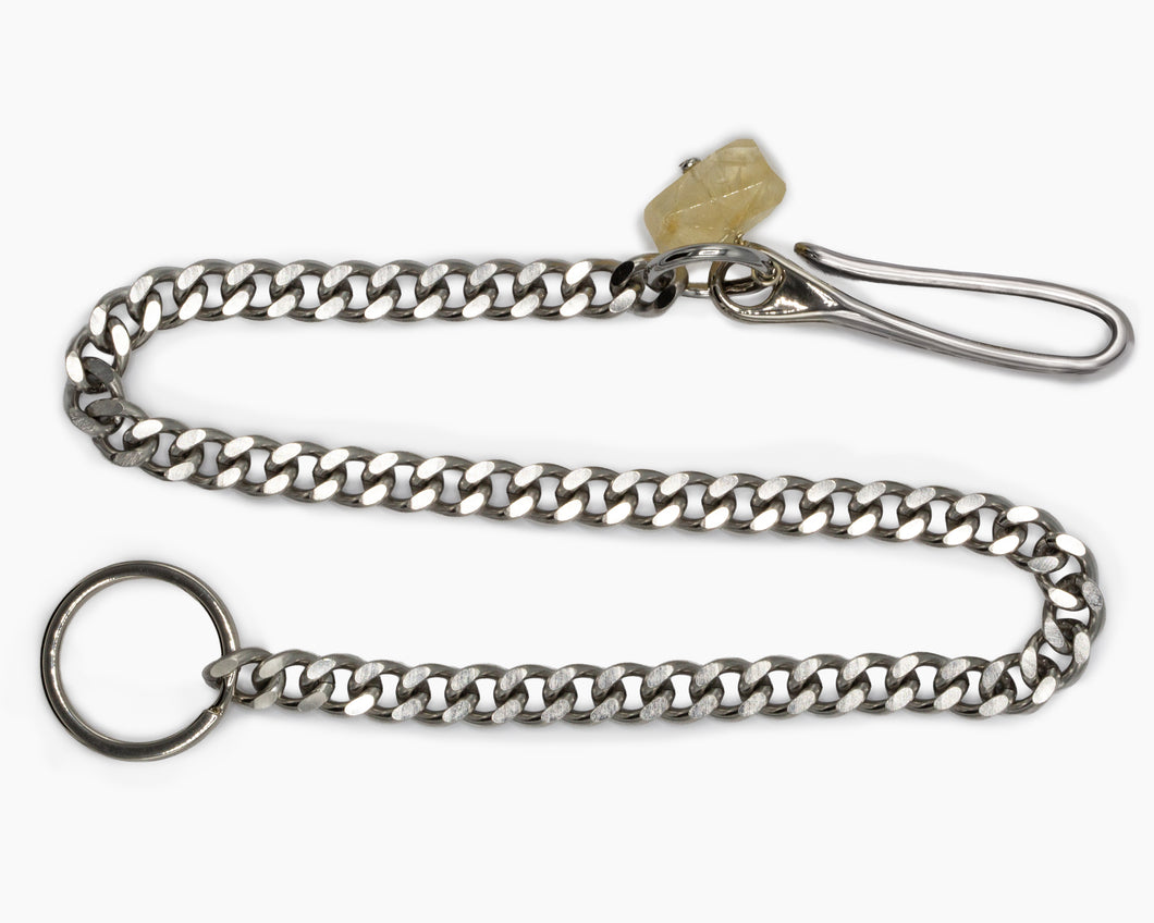 Citrine Pocket Chain Stainless Steel
