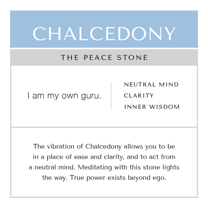 Chalcedony Key Chain Brass