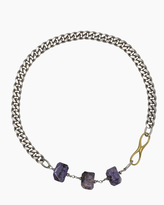 Charoite IGNITE Three Stone Choker