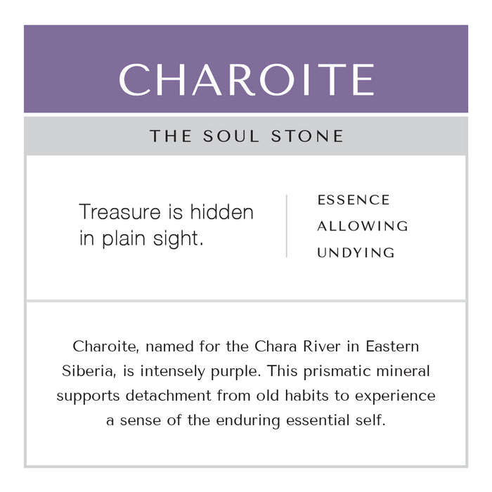 Charoite IGNITE Toggle Necklace ~ Stainless Steel FINE CURB Chain