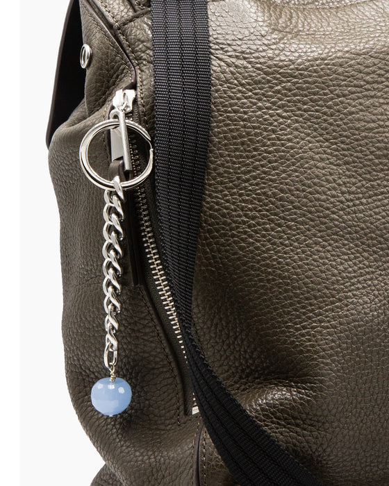 Amethyst Key Chain Stainless Steel