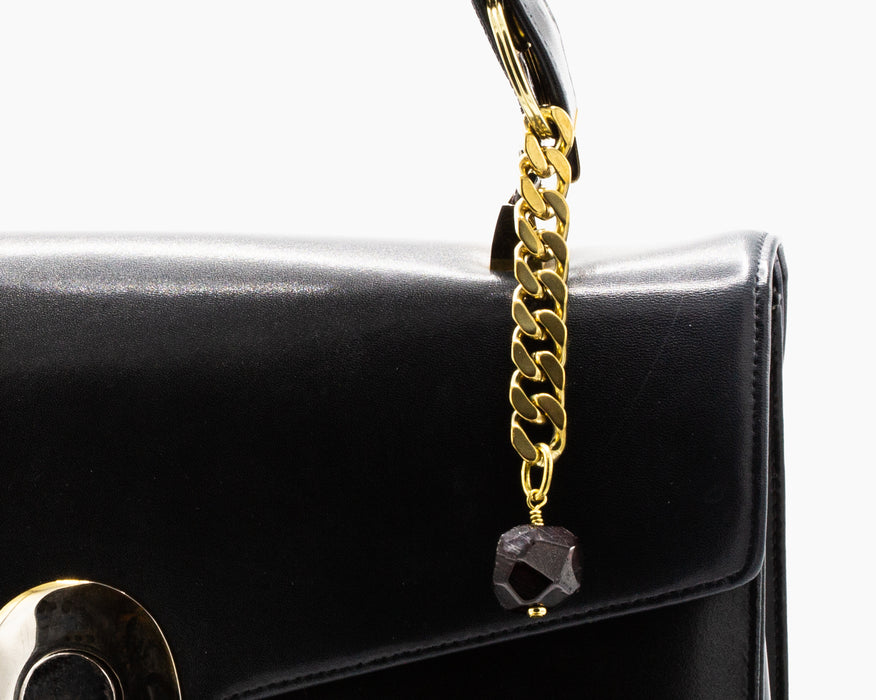 Garnet Key Chain Stainless Steel