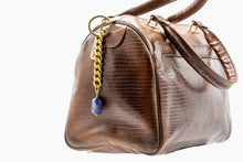 Load image into Gallery viewer, Amethyst Key Chain Brass
