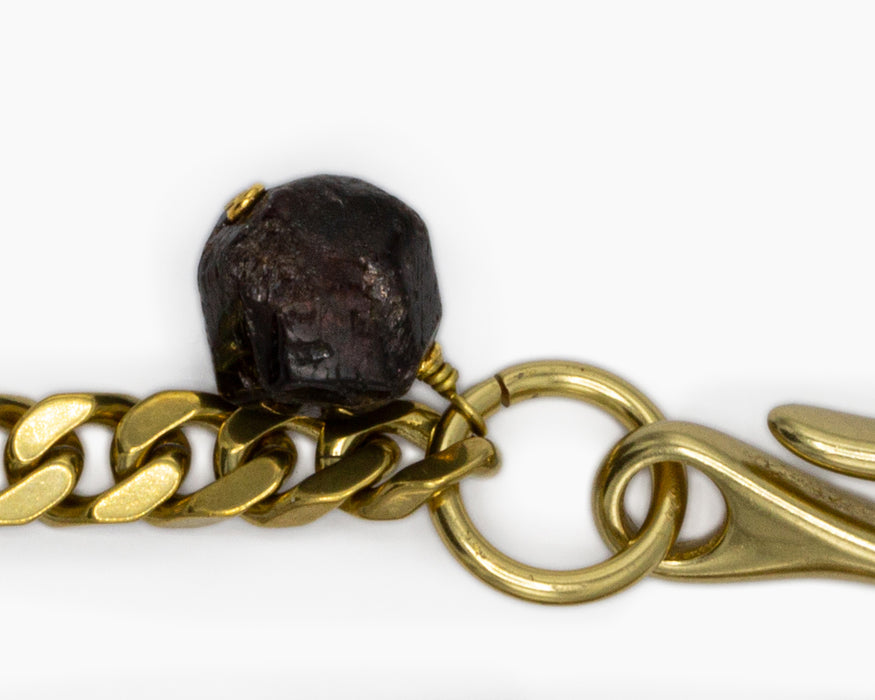 Garnet Pocket Chain Brass