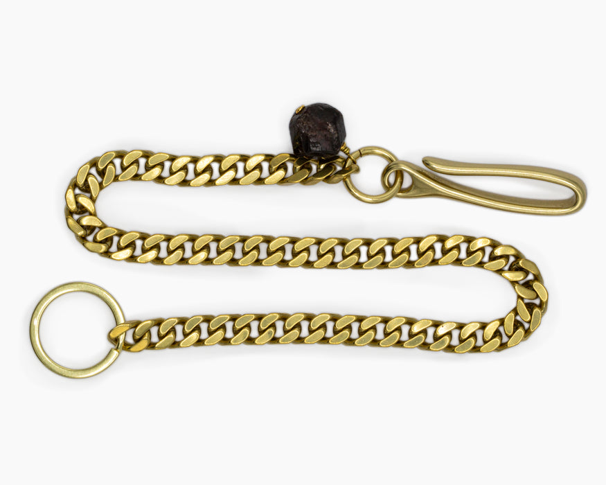 Garnet Pocket Chain Brass