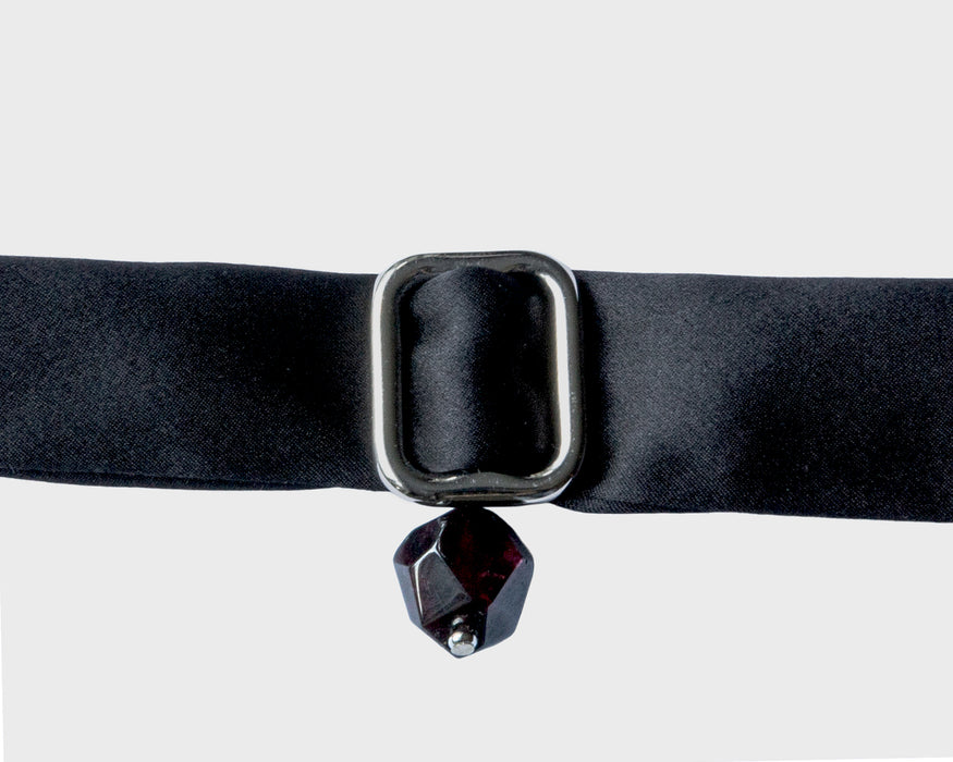 Garnet + Black Silk Tie