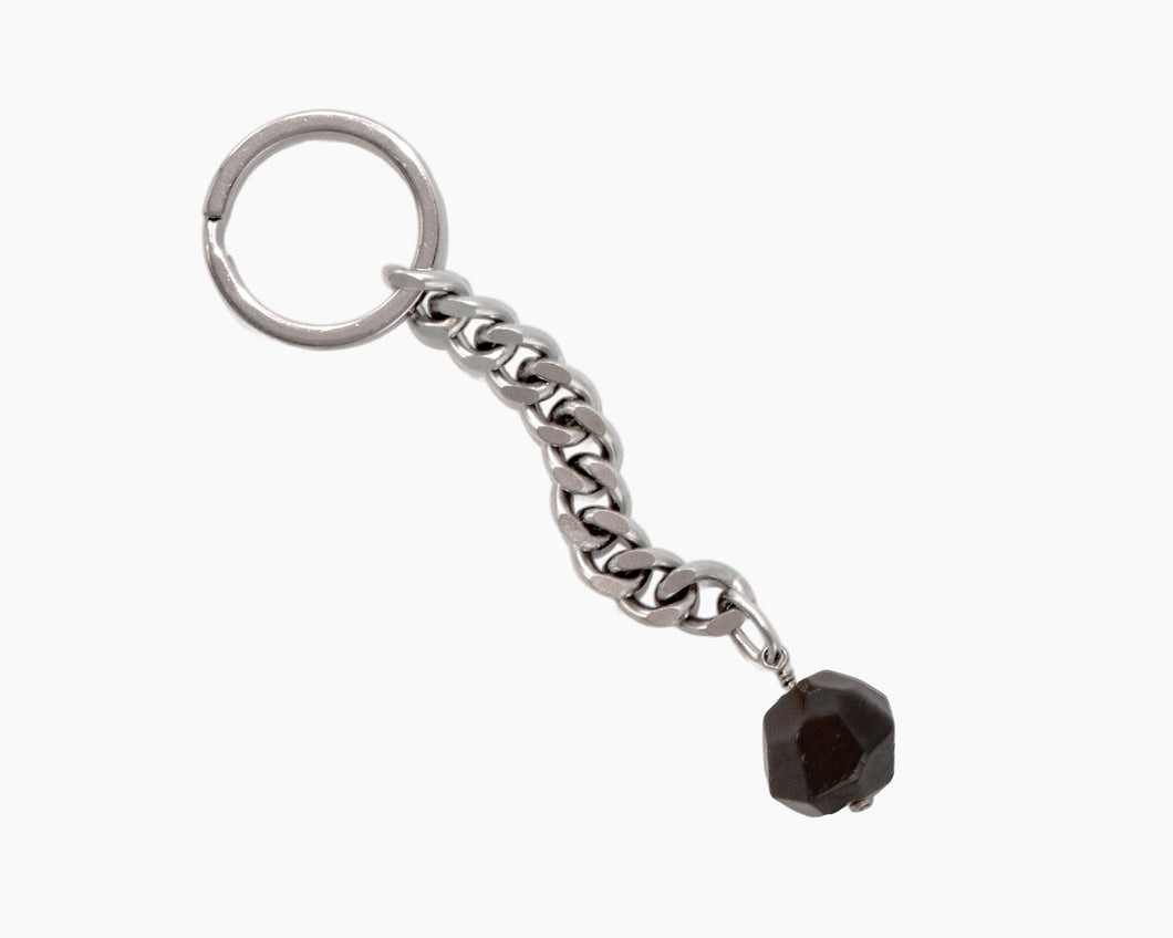 Garnet Key Chain Stainless Steel