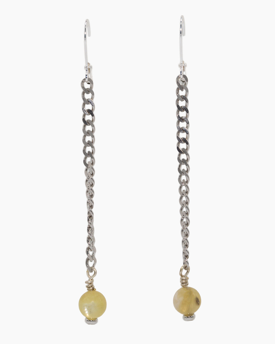 Golden Lepidolite Earrings Stainless Steel