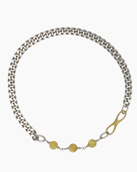 Golden Lepidolite IGNITE Three Stone Choker