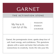 Load image into Gallery viewer, Garnet Bracelet Brass Curb Chain
