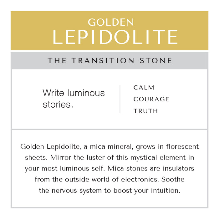 Golden Lepidolite IGNITE Toggle Necklace ~ Stainless Steel FINE CURB Chain