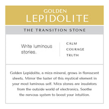 Load image into Gallery viewer, Golden Lepidolite Bracelet Brass Curb Chain
