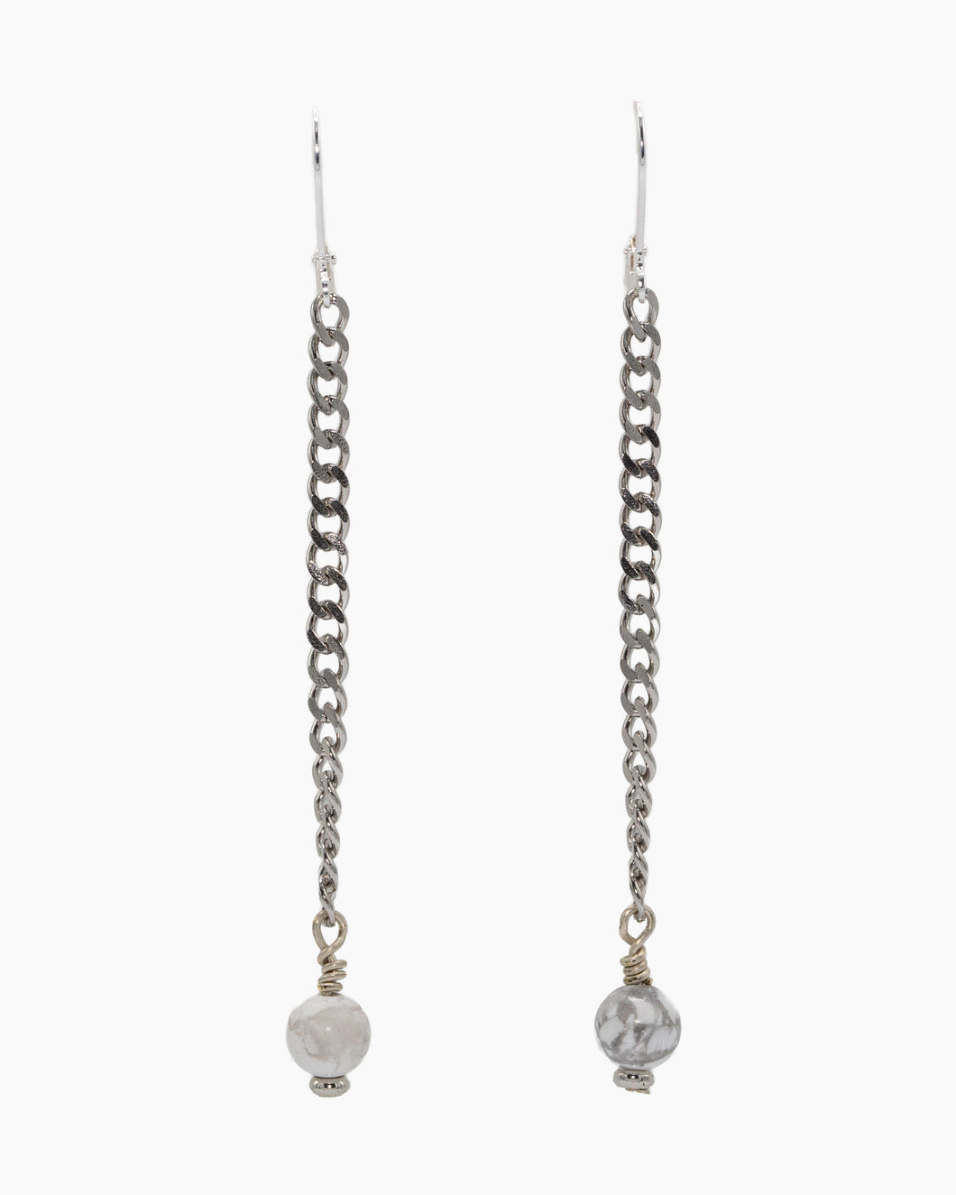 Howlite Earrings Stainless Steel