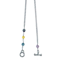 Load image into Gallery viewer, Fluorite IGNITE Toggle Necklace ~ Stainless Steel Fine Curb Chain
