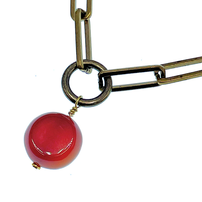 CARNELIAN SOLO NECKLACE