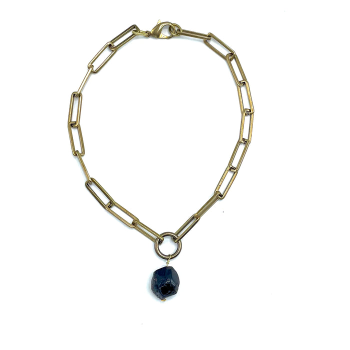 GARNET SOLO NECKLACE