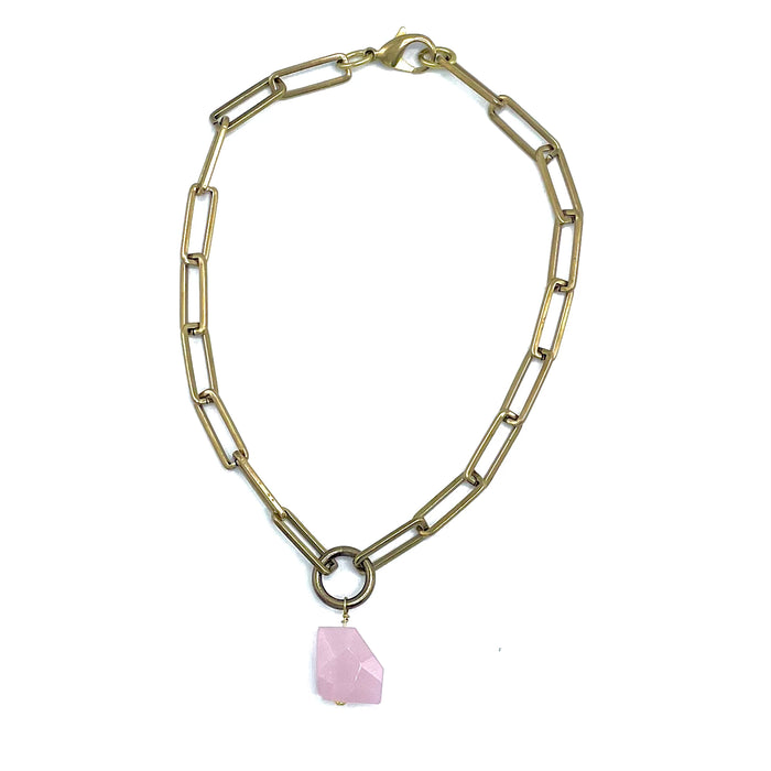 ROSE QUARTZ SOLO NECKLACE