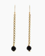 Load image into Gallery viewer, Iolite Earrings Brass
