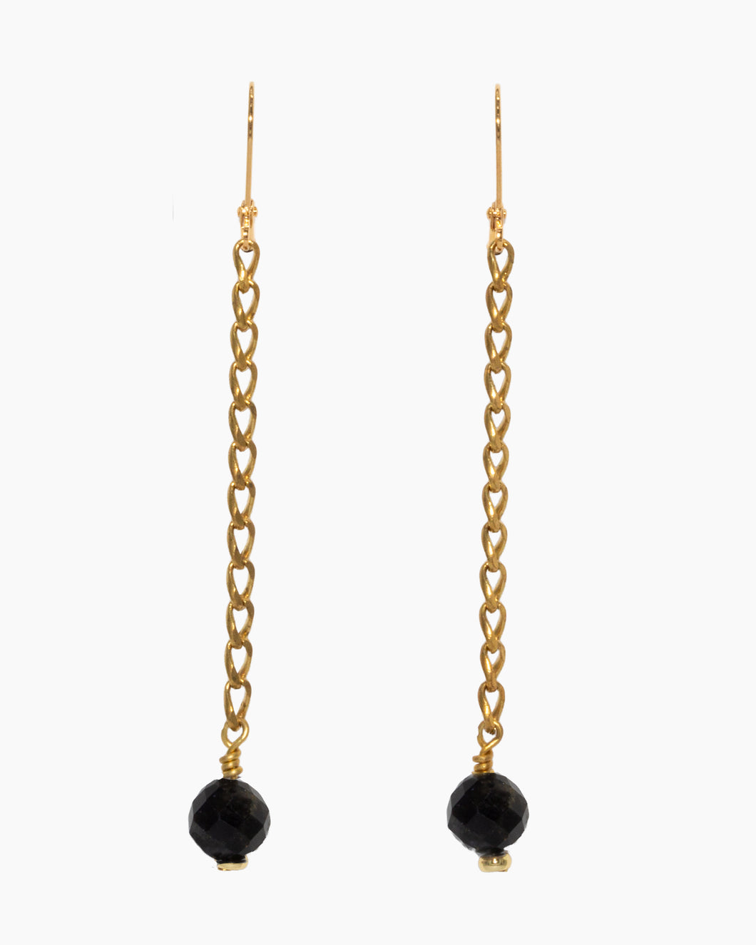 Iolite Earrings Brass