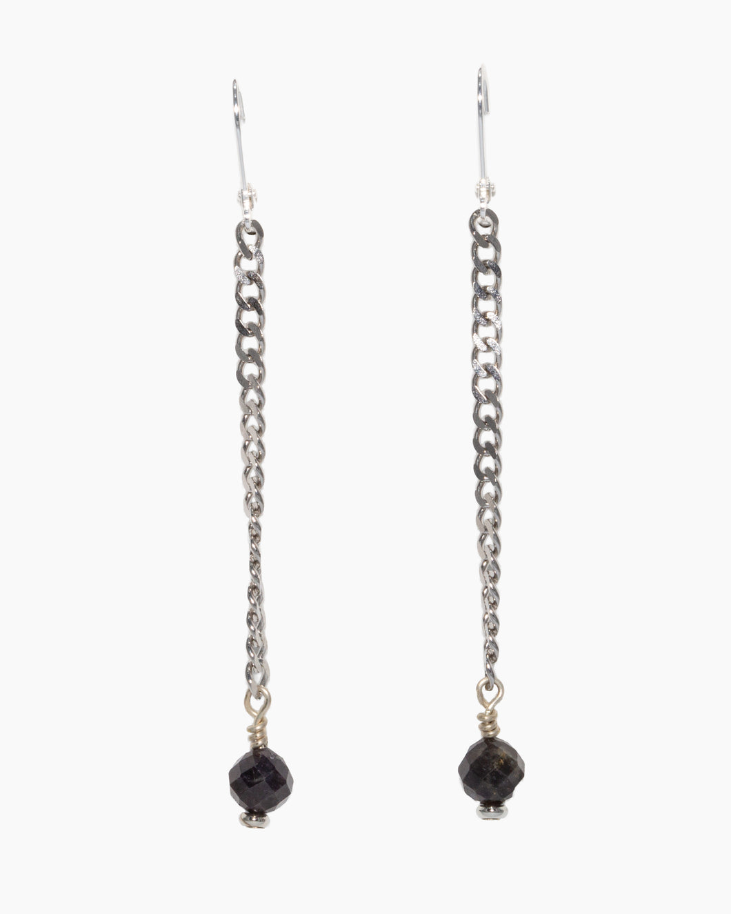Iolite Earrings Stainless Steel