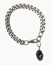 Load image into Gallery viewer, Iolite Bracelet Stainless Steel Curb Chain
