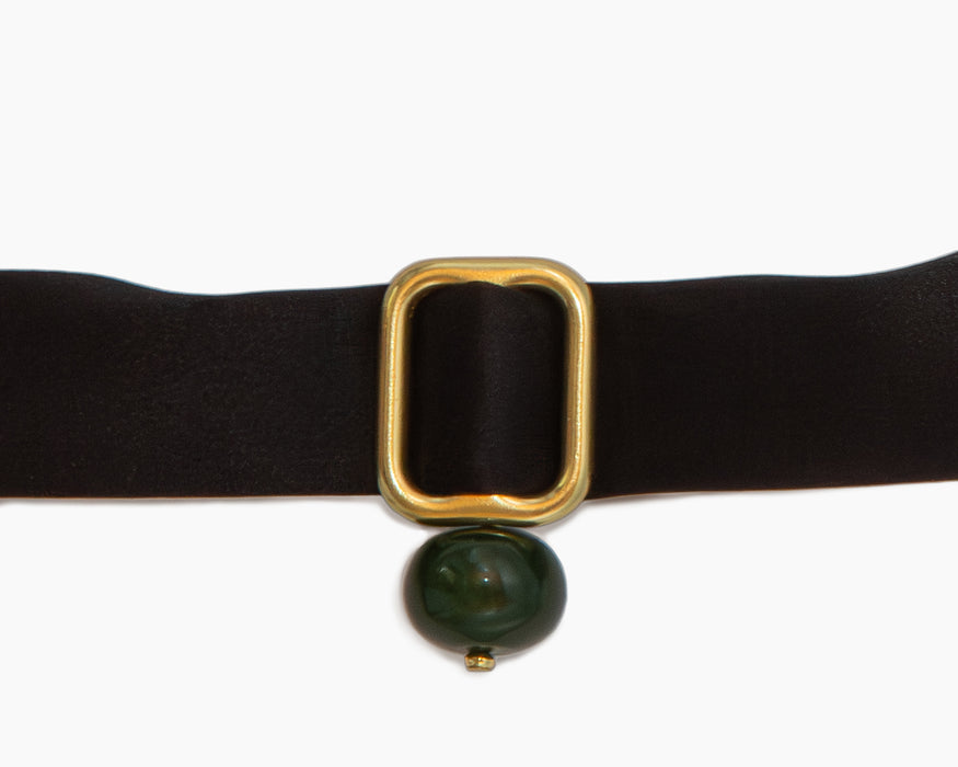 Jade + Black Silk Tie