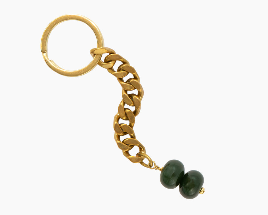 Jade Key Chain Brass