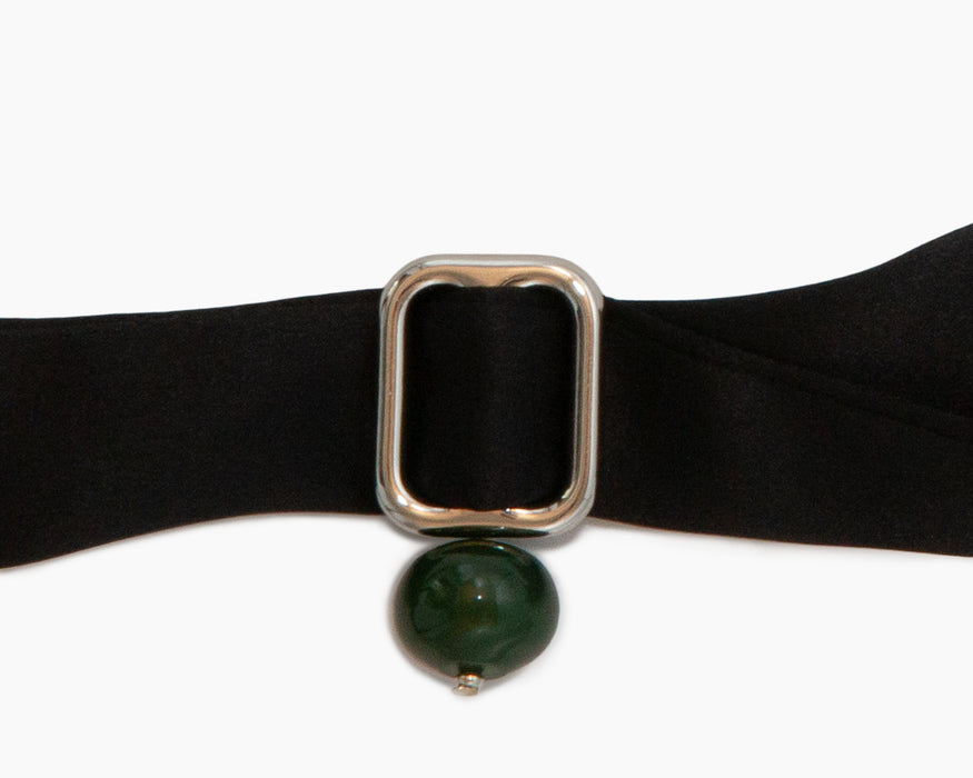 Jade + Black Silk Tie