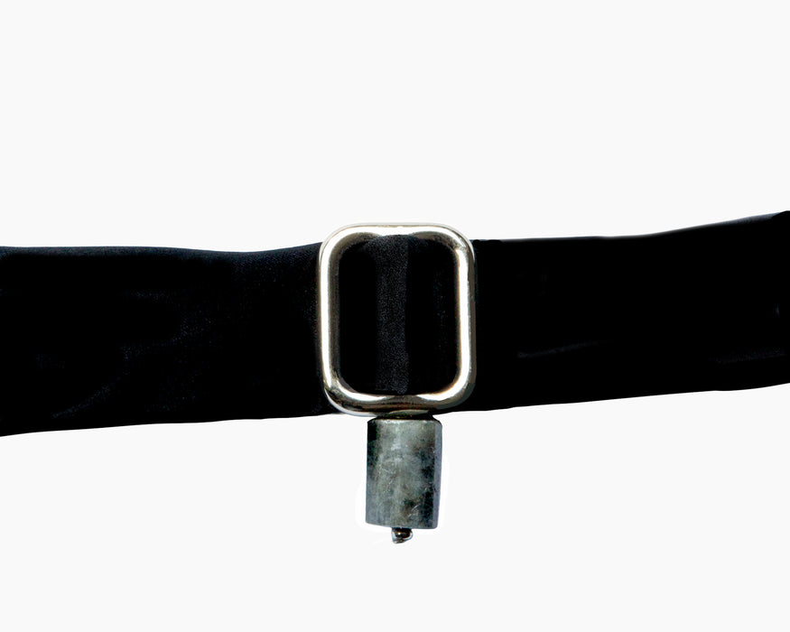 Labradorite+ Black Silk Tie