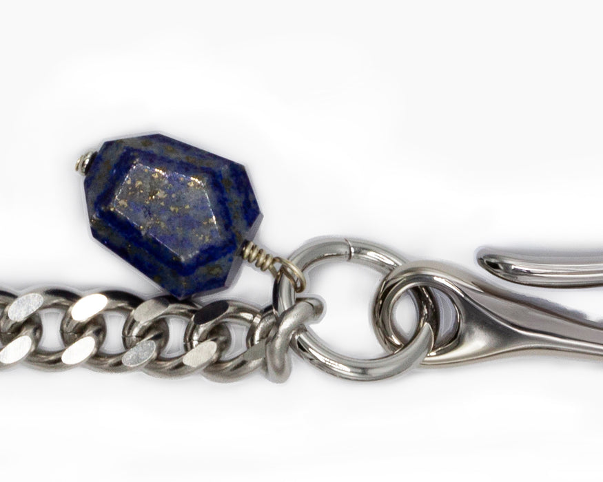 Lapis Lazuli Pocket Chain Stainless Steel