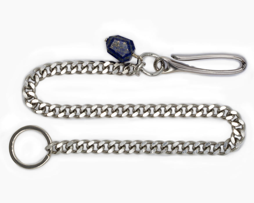Lapis Lazuli Pocket Chain Stainless Steel