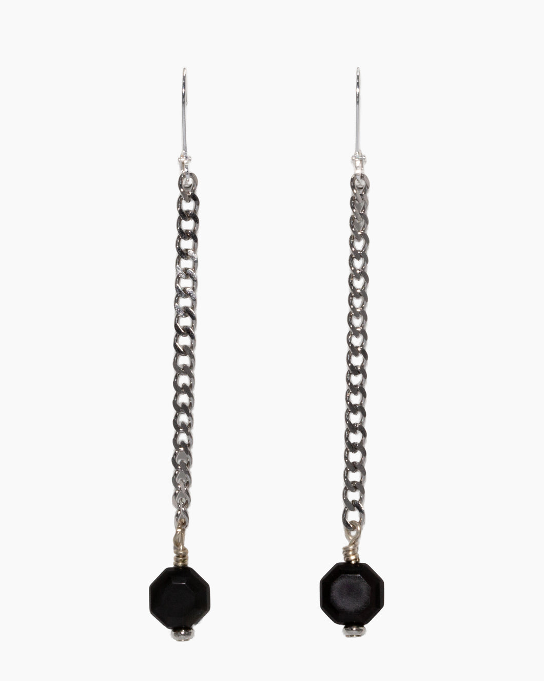 Onyx Earrings Stainless Steel