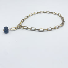 Load image into Gallery viewer, Onyx BOOT Anklet Brass Chain
