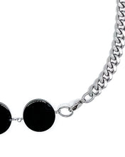 Load image into Gallery viewer, Onyx Necklace Stainless Steel Curb Chain
