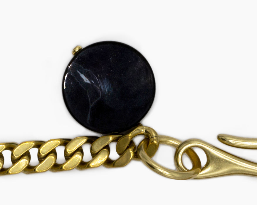 Onyx Pocket Chain Brass