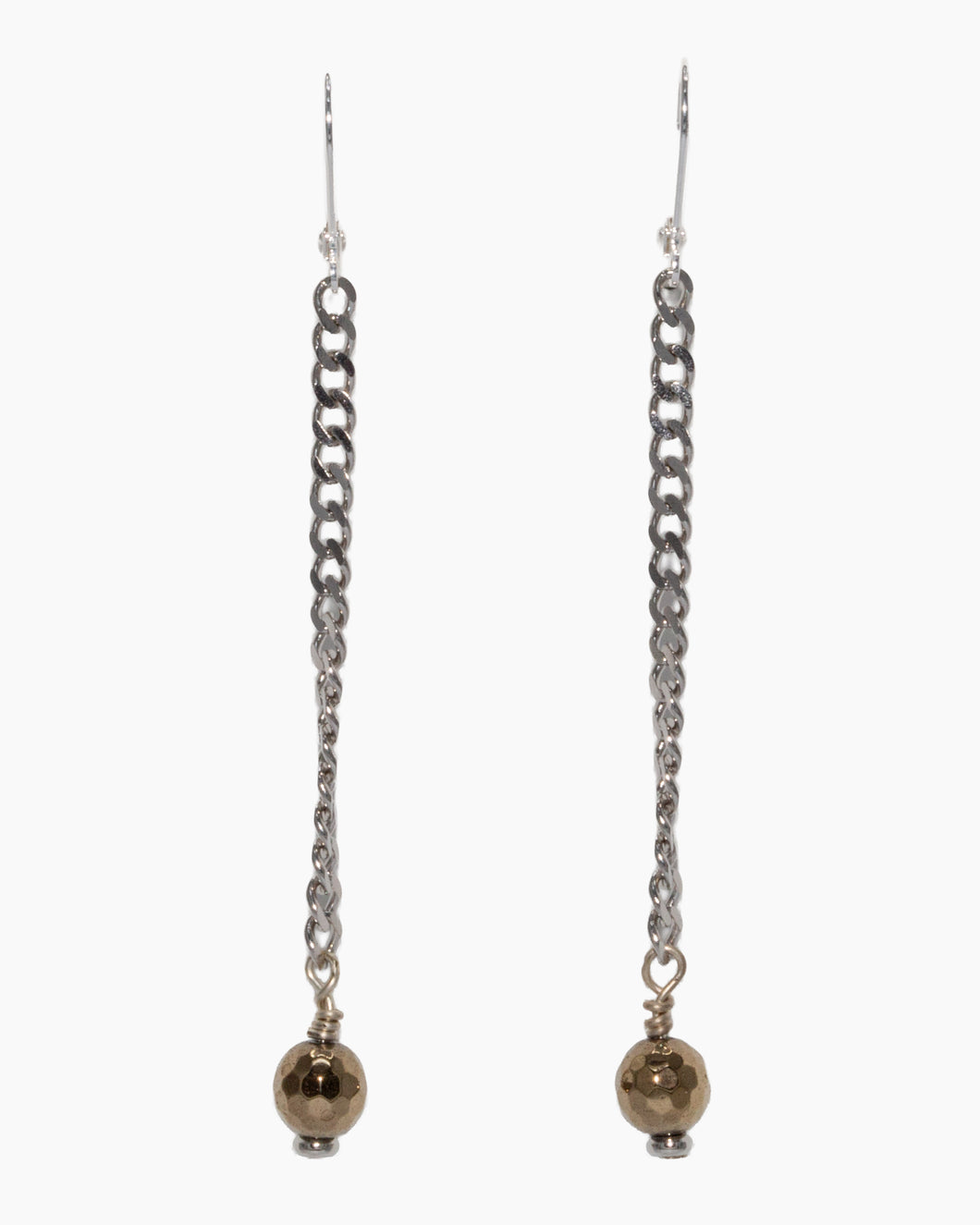 Pyrite Earrings Stainless Steel