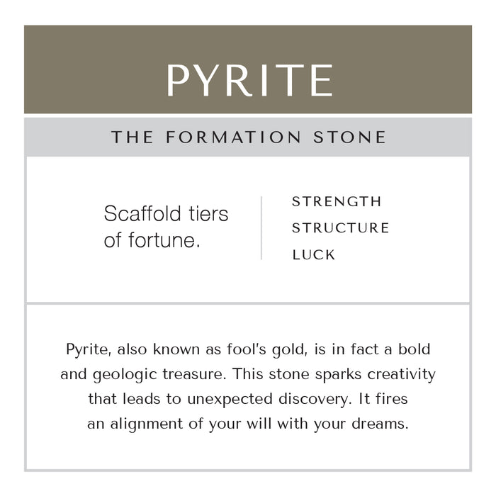 Pyrite Bracelet Stainless Steel Curb Chain